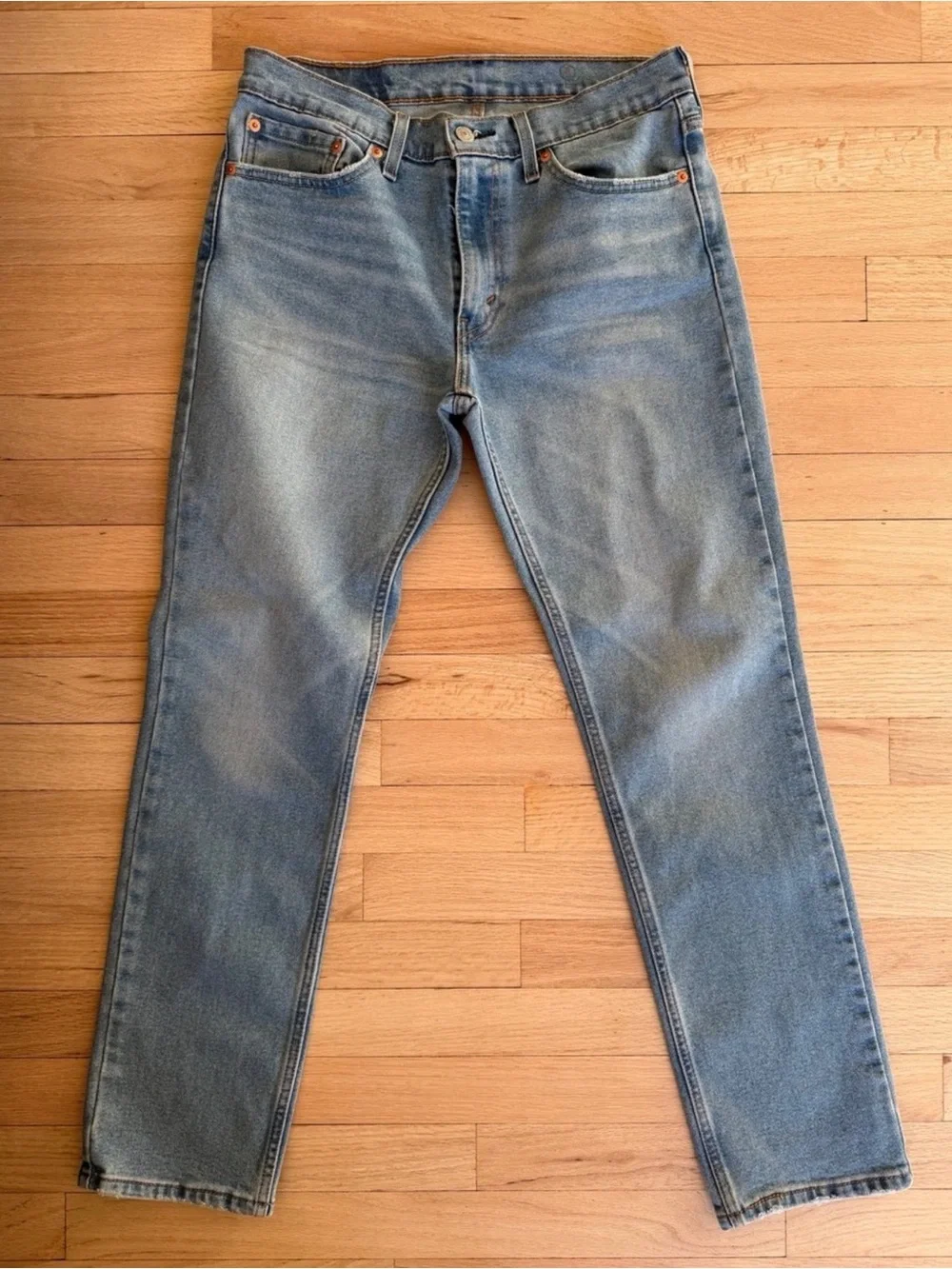 Men's Light Blue Straight Fit Jeans